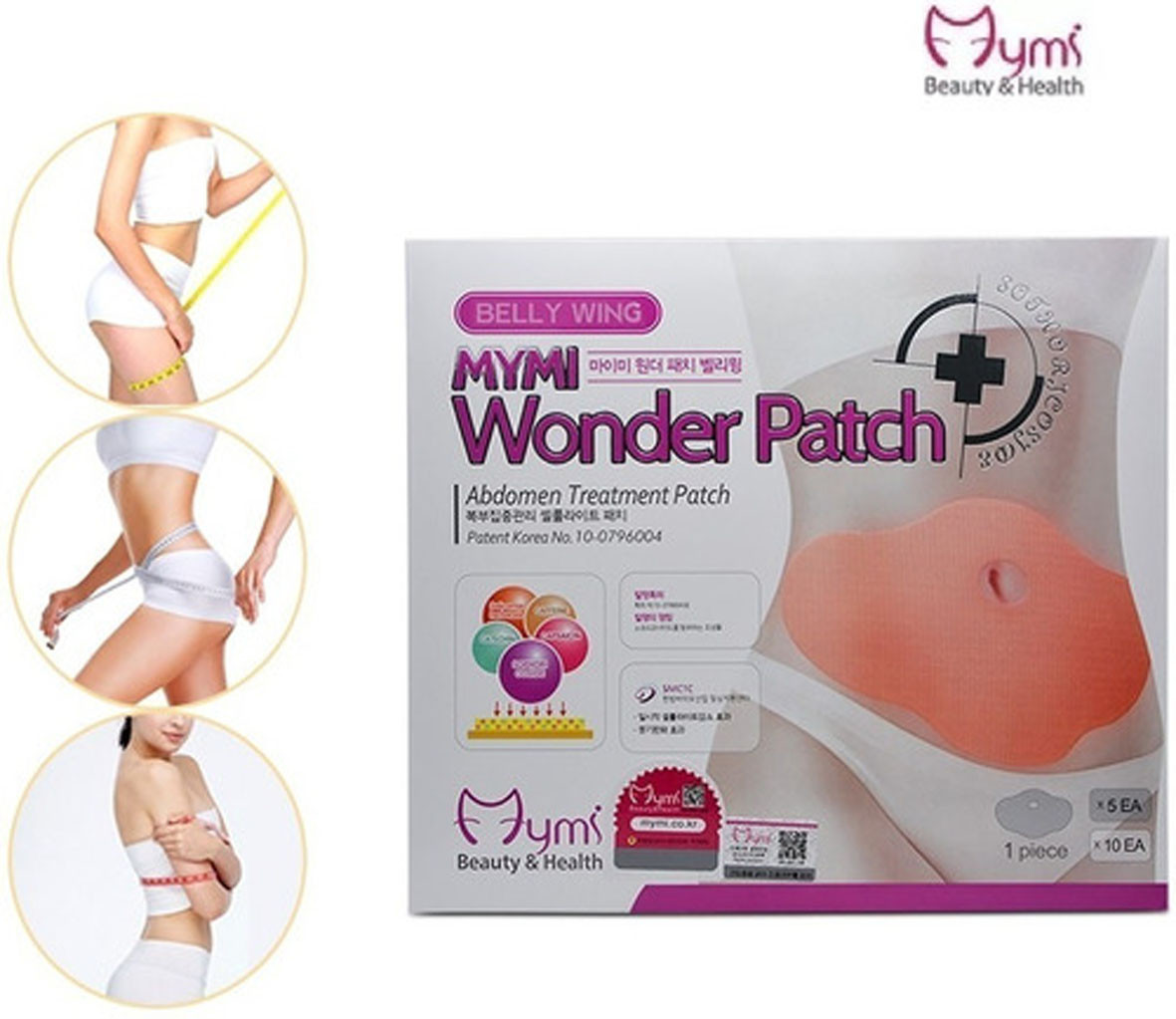 5 Parches Reductores Abdomen Mymi Wonder